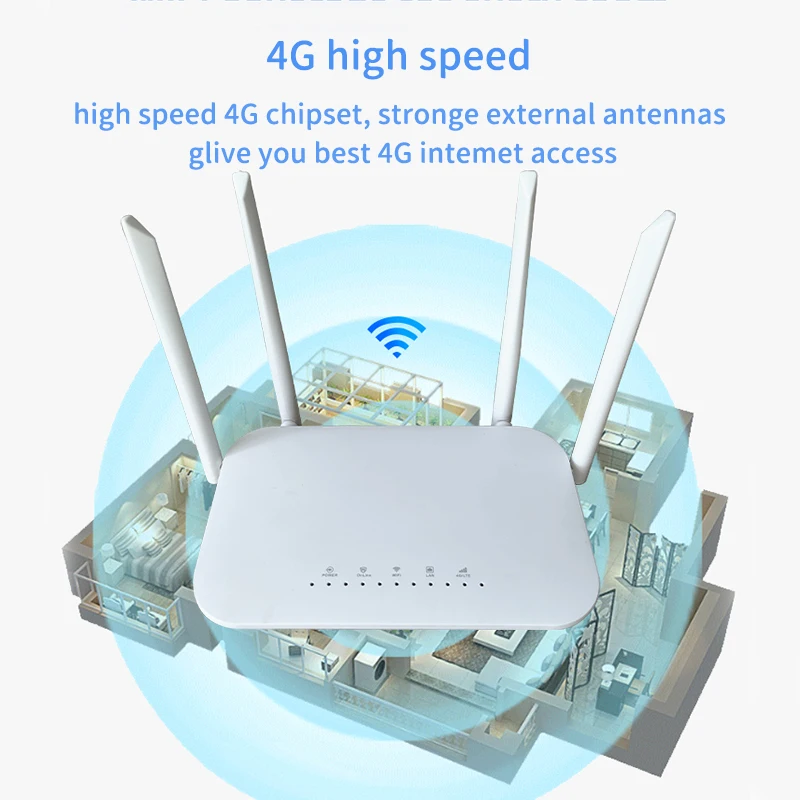 Wi Fi Router LTE CPE 4G 300m CAT4 32 wifi users RJ45 WAN LAN wireless modem 4G SIM card