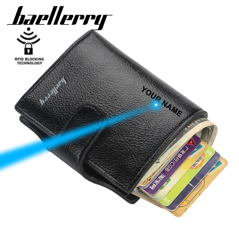 Baellerry 2020 высококачественные мужские кошельки с защитой RFID для карт кожаный