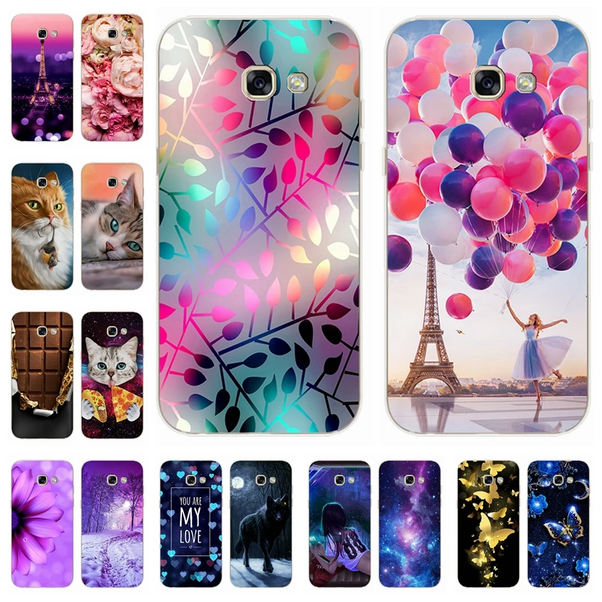 Для samsung Galaxy A5 Мягкий силиконовый чехол с принтом милые Чехлы для samsung A 5 A520F 5," Fundas Coque противоударный чехол