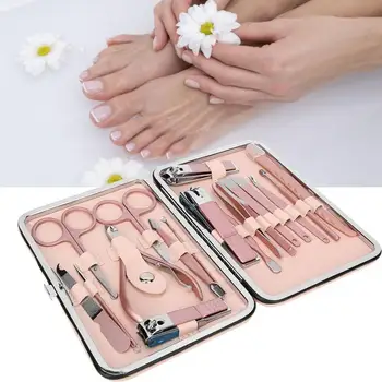 

18pcs Stainless Steel Nail Clippers Set Nail Art Tool Cutter Cuticle Clippers Kit