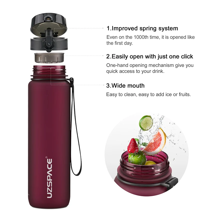 1000ml BPA Free Water Bottle Womens Accessories Mens Accessories | The Athleisure