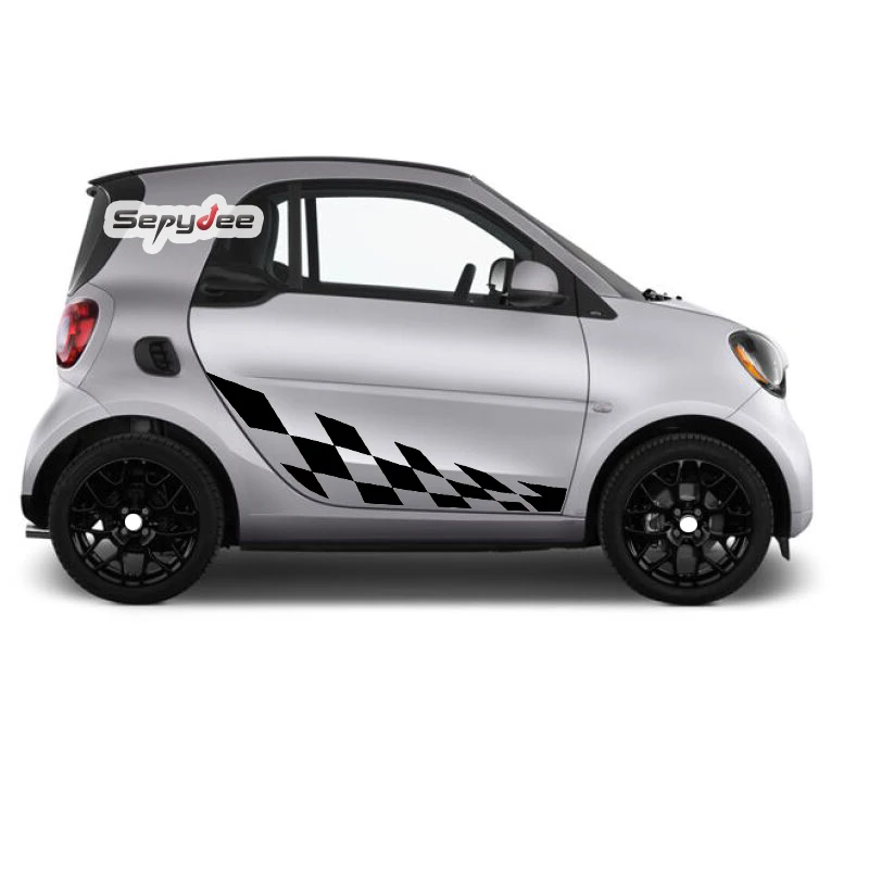2Pcs ڵ Ÿϸ  ̵ ƼĿ ̽   ׷  ʸ Į For Smart Fortwo W453 W451 ڵ ׼
