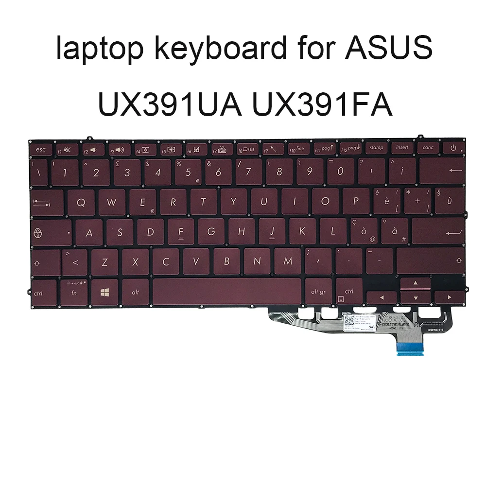 Клавиатура с подсветкой UX391 Сменные клавиатуры для ASUS zenbook UX391UA UX391FA IT Italiano red blue KB
