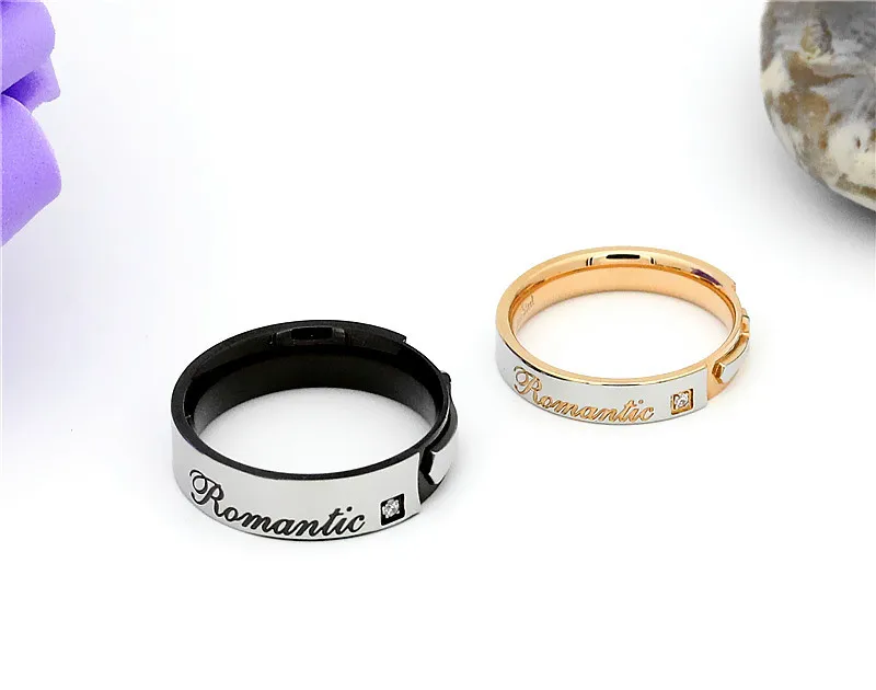 Orville Luo Cool Couple Ring Romantic Fashion Popular Couple Rings Carving Cross Titanium Steel Ring