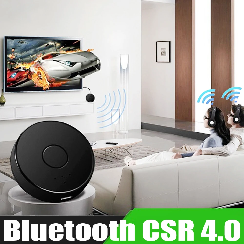 Bluetooth CSR4 0 Adapter 3 5mm Audio Music Stereo Bluetooth Transmitter Support Two Bluetooth Devices For 1