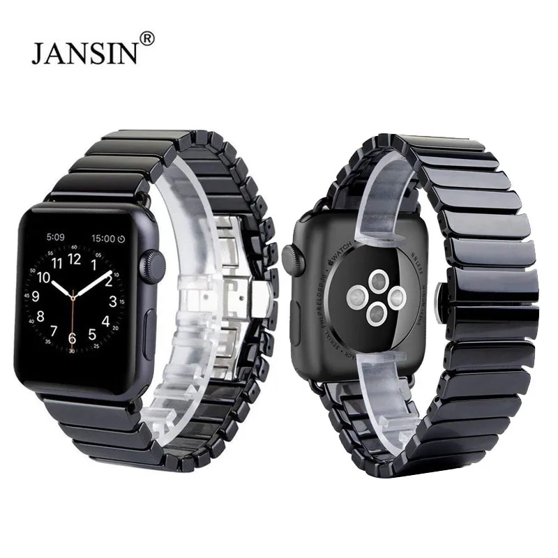 

Ceramic Watchband for Apple Watch Band 38mm 42mm Smart Watch Bracelet Strap for Apple Watch 4 band 40mm 44mm series 5 4 3 2 1