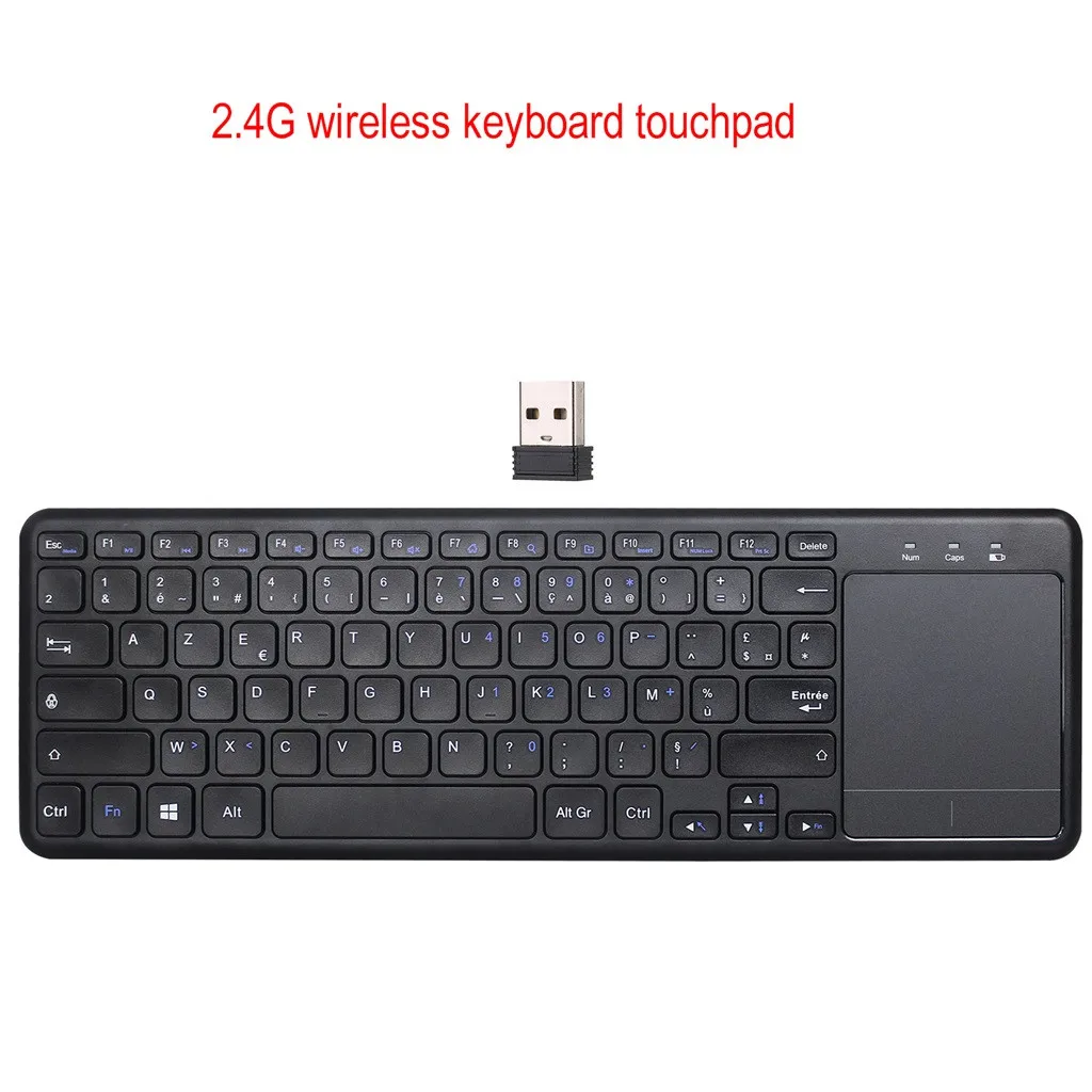 Teclado mecanico2.4GHz беспроводная сенсорная мини-клавиатура Французская клавиатура для ПК смарт-ТВ на андроид зуоя механичекая клавиатура
