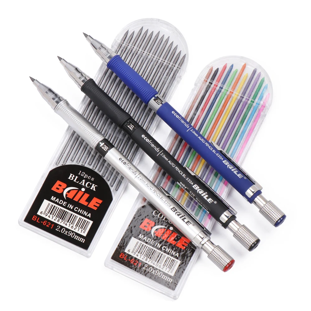 Lápices mecánicos Kawaii, 2,0mm, 2B, para escribir, lapices, útiles escolares