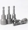 1Pcs 3mm-24mm Hex Socket Sleeve Bit Nut Driver for Power Drills Impact Drivers Hand Drills Tools Parts Length 65mm 2