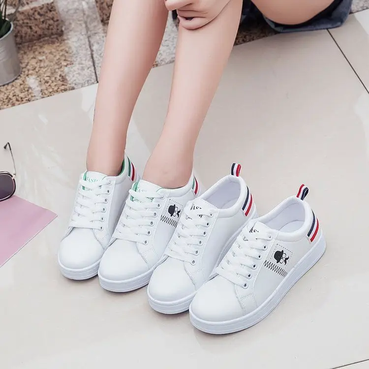 

2019 Spring And Autumn 10 White Shoes 12 Middle And Large tong ban xie 13 Primary School STUDENT'S Casual Shoes 15-Year-Old WOME
