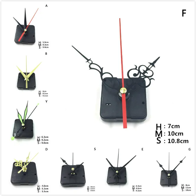 11 Styles DIY Clocks Parts Black Hands Replacement Parts Kit Set Quartz Clock Movement Mechanism Repair wall clock,clock mechanism