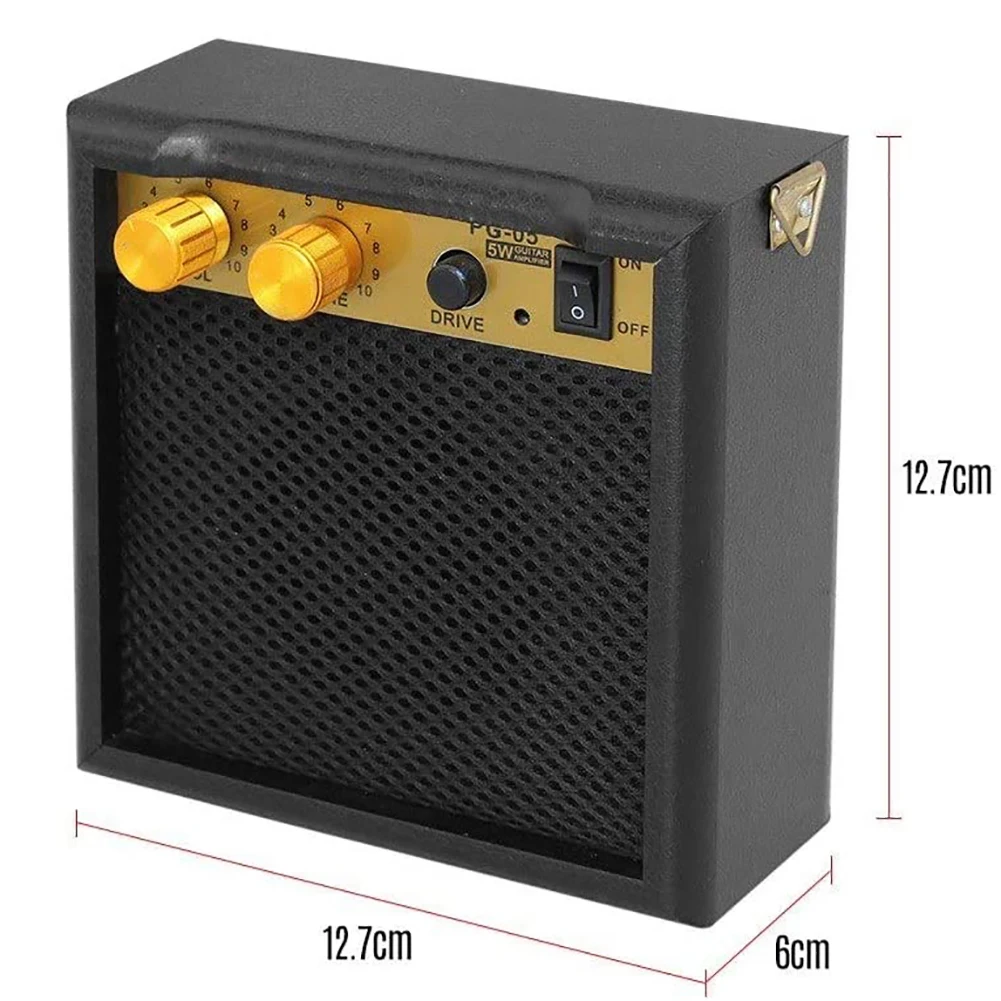 Portable Guitar Amplifier High Fidelity Amp Audio Speaker 5W with 3 5mm Headphone Output Mini Guitar Speakers Bass Stereo