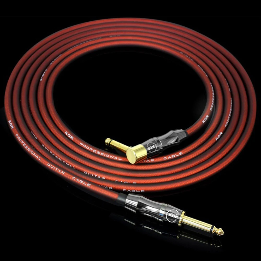 Online Cable de alambre de guitarra eléctrica KGR bajo Teclado de piano tambor reducción de ruido escudo línea de Audio