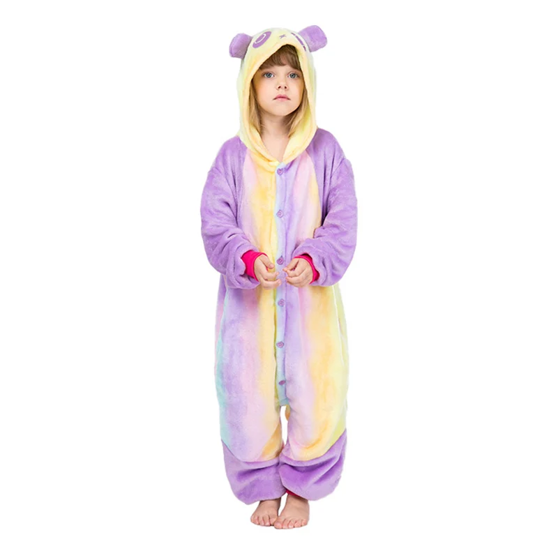 PXJYHCL Colorful Panda Kigurumi Onesie Kids Pajamas Children Animal Cartoon Sleepers Costume Winter Boy Girl Licorne Jumspuit PXJYHCL Colorful Panda Kigurumi Onesie Kids Pajamas Children Animal Cartoon Sleepers Costume Winter Boy Girl Licorne Jumspuit