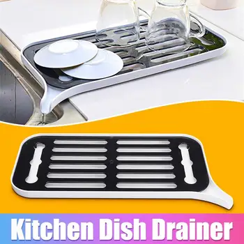 

Drain Rack Plastic Dish Drainer Dryer Tray Large Sink Drying Rack Worktop Kitchen Organizer drying Rack For Dishes Fruit