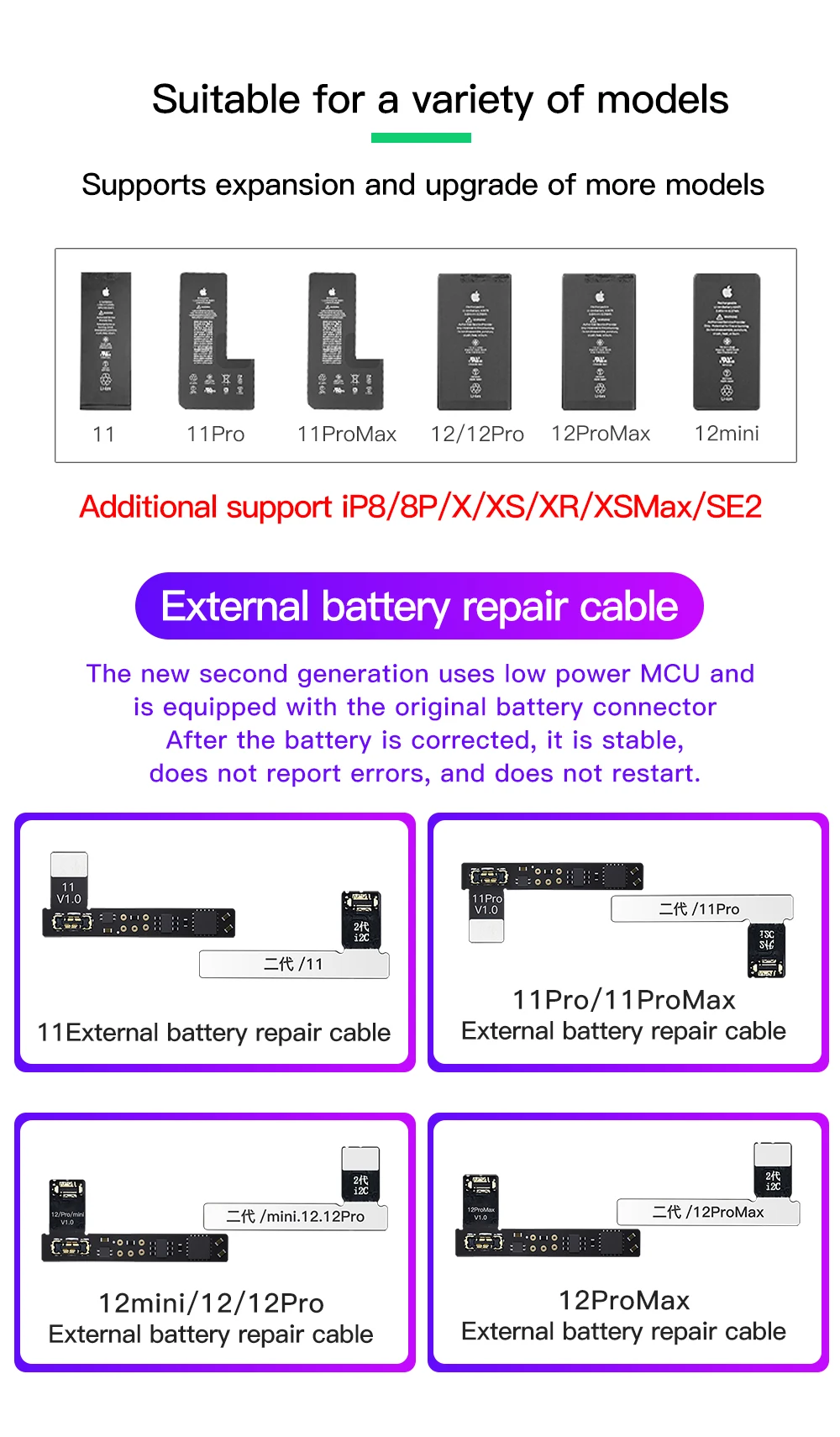 combination wrench set i2C BR-13 Battery Repair Programmer for iPhone 8-13 Pro Max Repair Data Error Health Warnning Cycle Times Modify power drill set