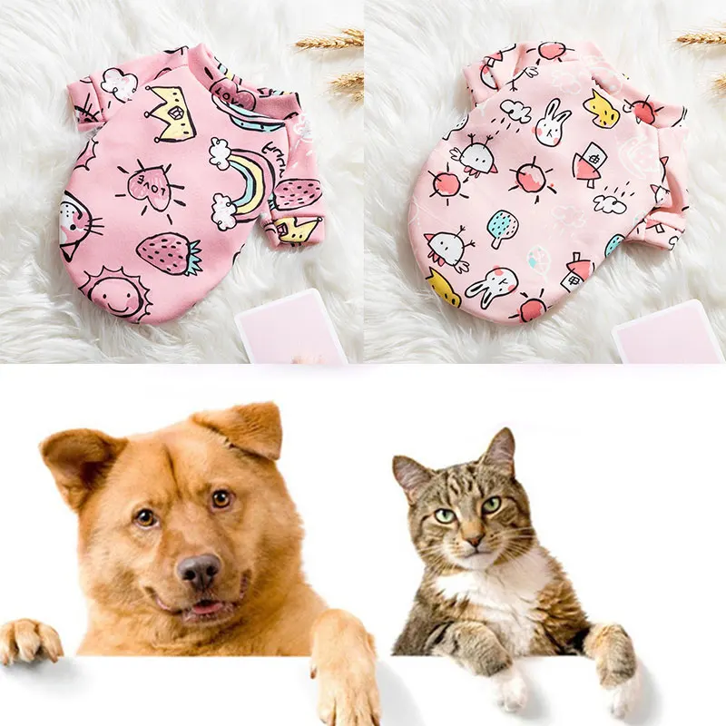 

Cat Dog Pullover Puppy Warm Clothes Animal Fruit Printing Style Cute Soft Comfortable Durable Pet Clothing Supply