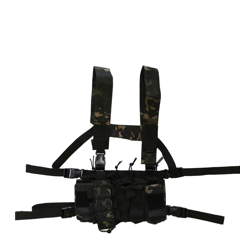 Multicam black Открытый тактический фартук D3CR жилет Боевая нагрудная установка военный Перевозчик жилет Mag Чехлы AK AR M4 охотничий жилет на подтяжках - Цвет: Multicam black