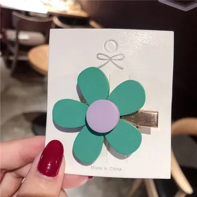 Детские заколки для волос с цветком маргаритки девочек 2 шт. детская шпилька