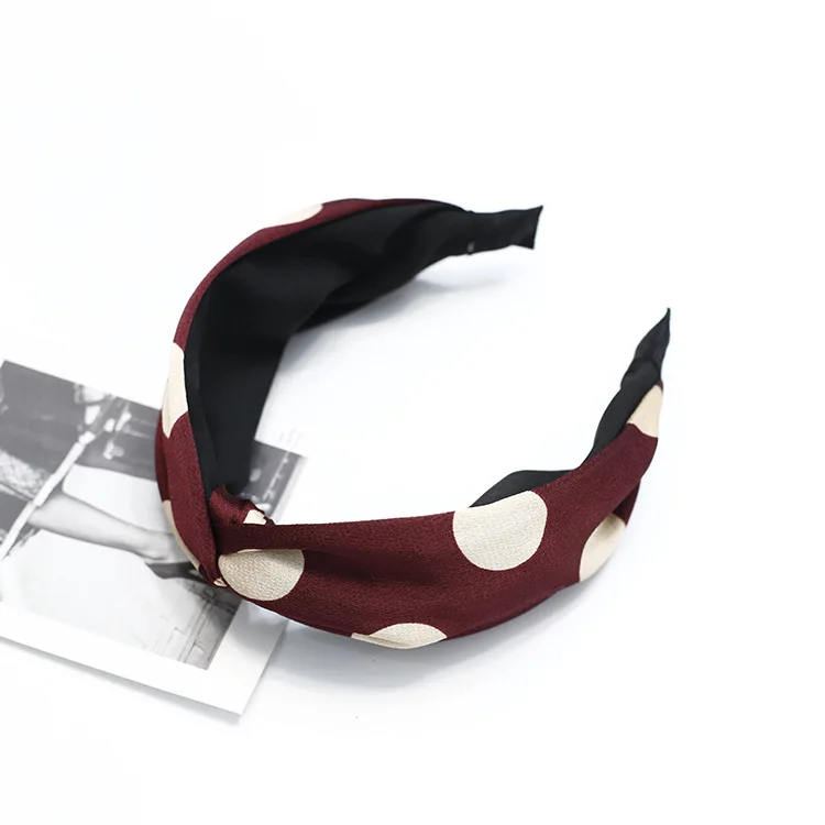 Fg047 Dongdaemun Hair Clasp New Style Polka Dot Large Rims Headband Spring Mixed Batch Headdress Korean-style Hairband