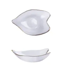 Тарелка в форме сердца, японская стеклянная миска, домашняя Салатница, тарелка для сухих фруктов, десертная миска, блюдо для погружения, посуда