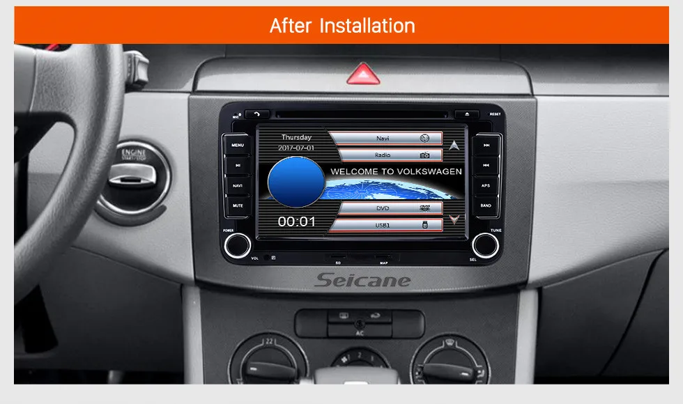 Flash Deal Seicane 2 din 7" Car DVD Player GPS Navigation For VW Volkswagen Lavida New Beetle 2 Seat  Alhambra Caddy Touran Passat Jetta 5