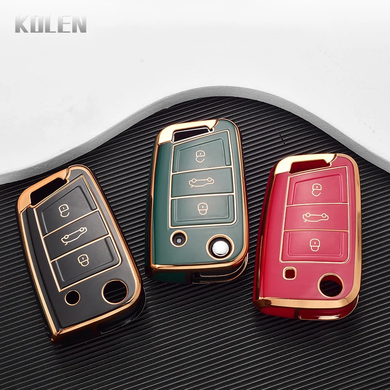 Key Case Key Case Cover Car Key Shell Flip Key Fob Shell For VW Volkswagen And Others