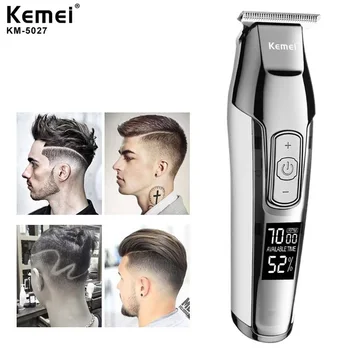 

Kemei All Metal Professional Electric Hair Clipper Rechargeable Hair Trimmer Haircut Shaving Machine Kit KM-1996 KM-5027 KM-2024