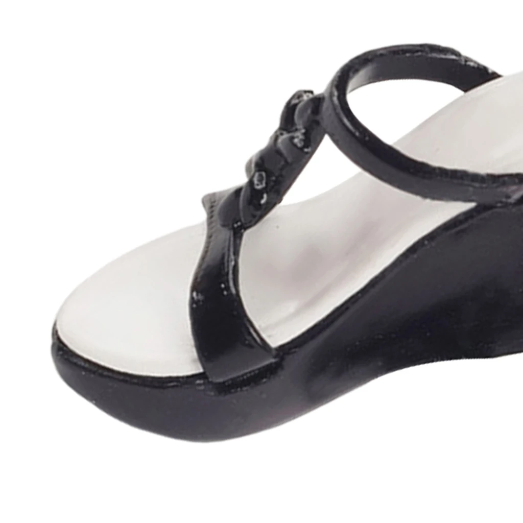 1:6 Soldier Platform Sandals Black For 12