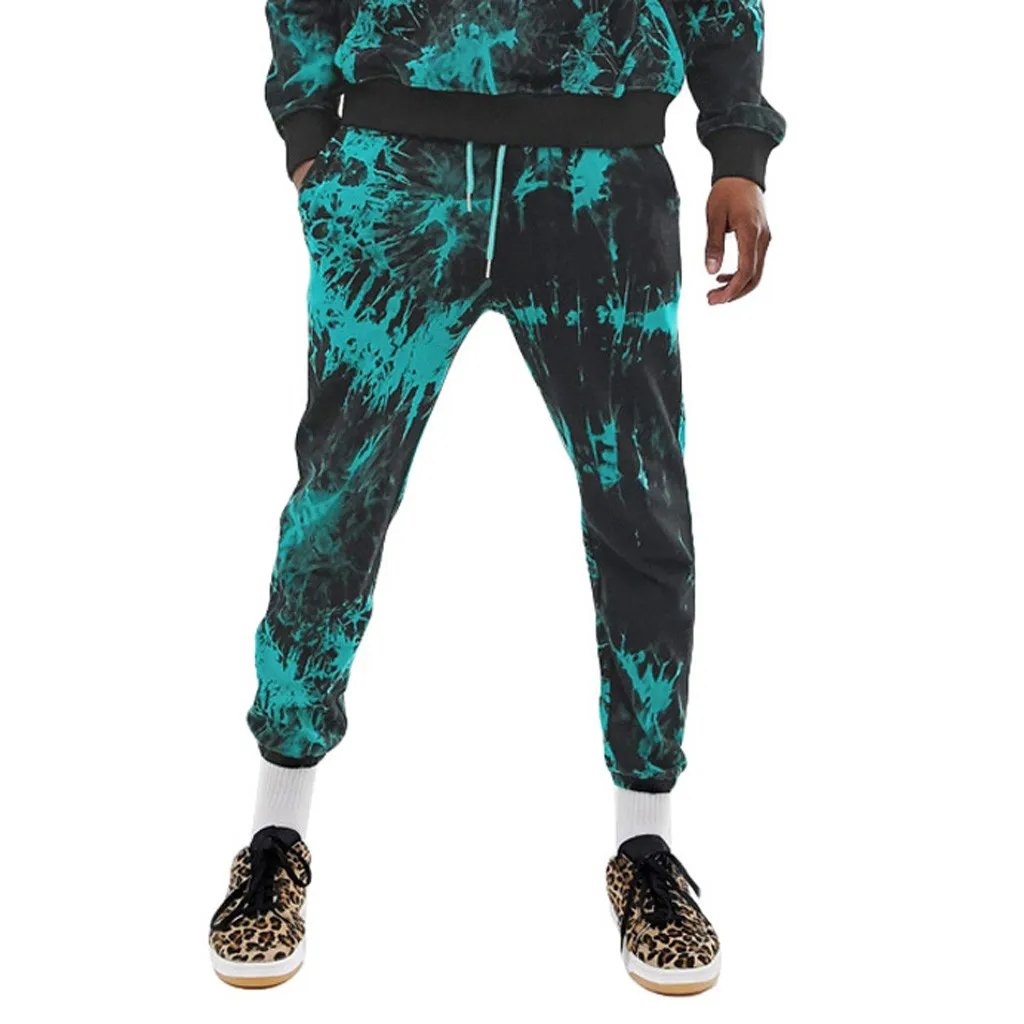 

Novelty Jumpsuit For Men Splicing Tie Dyeing Overalls Casual Pocket Sport Work Casual Trouser Pants Streetwear Hip Hop Pants