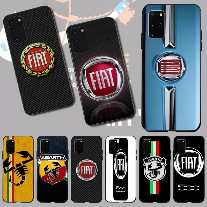 PENGHUWAN Fiat Car Logo Fashions Black TPU Soft Rubber Phone Cover for Samsung S20 plus Ultra S6 S7 edge S8 S9 plus S10 5G PENGHUWAN Fiat Car Logo Fashions Black TPU Soft Rubber Phone Cover for Samsung S20 plus Ultra S6 S7 edge S8 S9 plus S10 5G