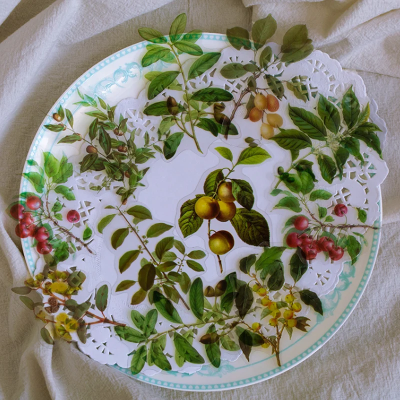 40 шт./пакет в стиле ретро с натуральным растительным экстрактом цветок Бумага