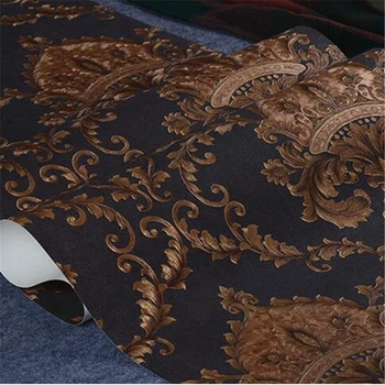 

WELLYU Wallpapers Luxury European Gilt Damascus Wallpaper High Stamped Living Room Bedroom Hotel Wallpaper papel de parede