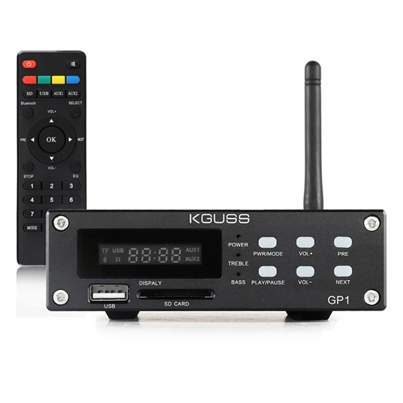 

FFYY-Kguss Gp-1 2.1 Channel Bluetooth Digital Power Audio Amplifier Hifi High Fidelity Small Power Amplifier--Us Plug