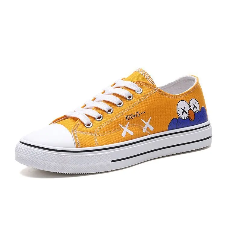 

Canvas Shoe Woman 2019 In Paragraph Small White Shoes Leisure Time Student Joker Flat Bottom Motion Skate Shoes
