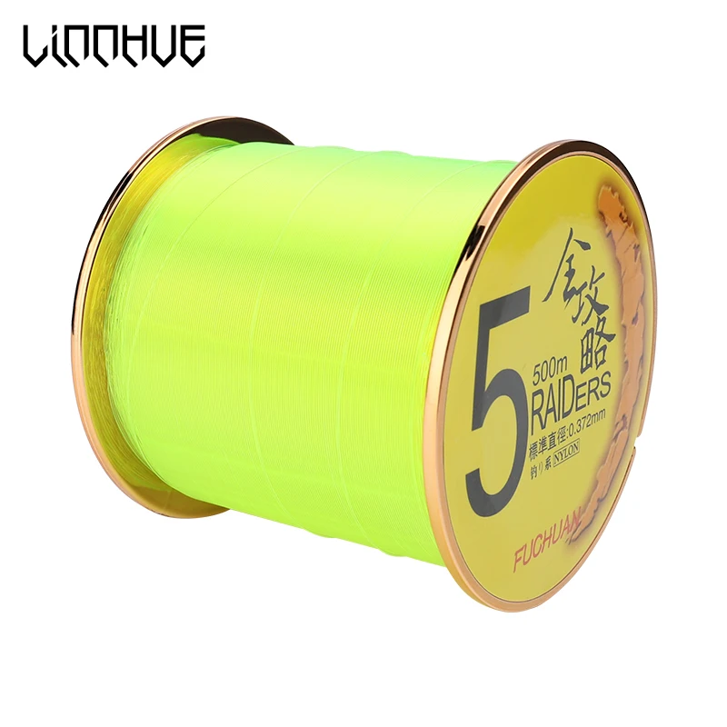 LINNHUE 500M 10-42LB Nylon Fishing Line Long Shot Durable Monofilament  Japan Material Freshwater Carp Fishing Accessories 3color