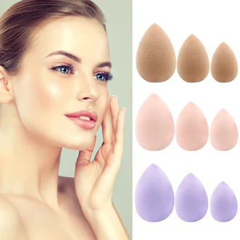 

3pcs Makeup Cosmetic Powder Puffs Drop Water Shape Makeup Sponge Blender Beauty Foundation Blending Sponge Eggs Makeup Blenders