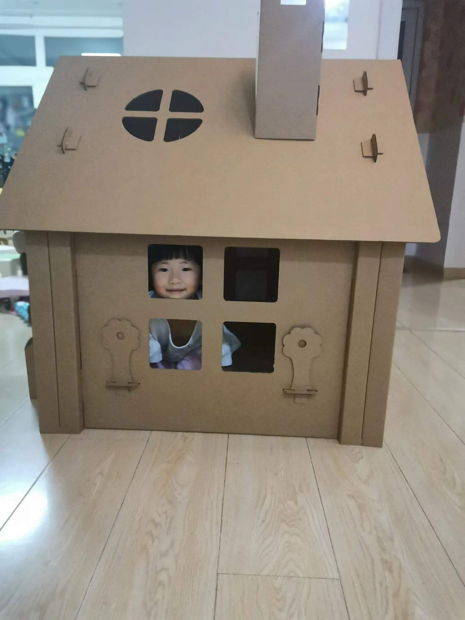 [Funny] Kids Tent DIY Graffiti drawing Paper castle tent Paper palace Children Indoor Outdoor game tent Room House baby gift 3