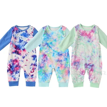

New Born Baby Romper Newborn Boy Girl Tie-dye Rompers Baby Cotton Autumn Spring Clothes for Kids Long Sleeve Outfits 0-24 Months