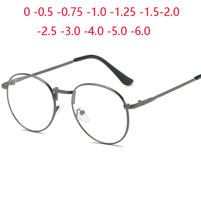 Women Men Vintage Oval Myopes Lunettes Finies Metal Nearsighted Lens shortsighted Spectacle Prescription 0 -0.5 -1.0 -1.5 To -6 |