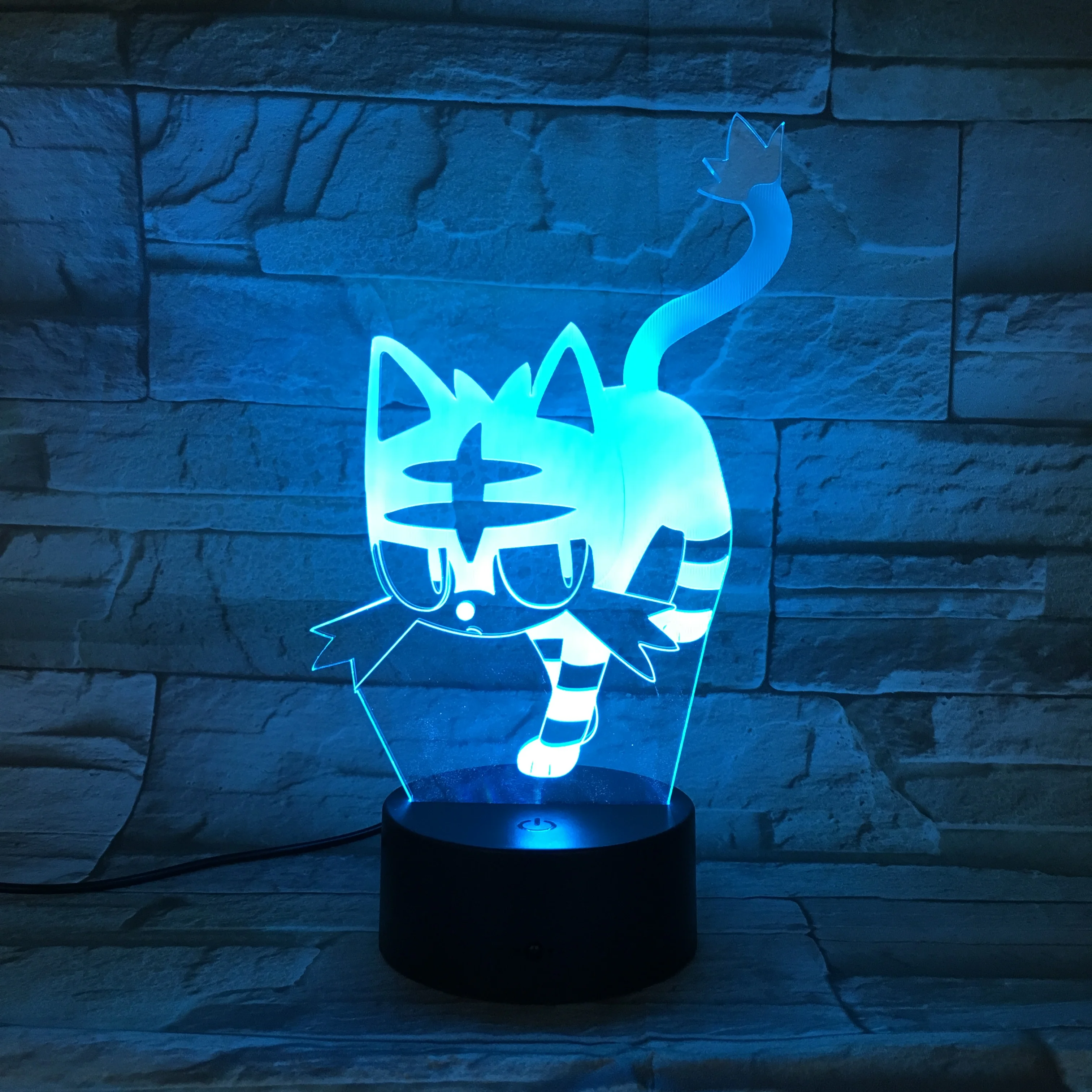 Кошка сенсорная настольная лампа 7/16 цветов меняющая настольная лампа 3D лампа Новинка светодиодные ночники USB свет дропшиппинг 3D-809