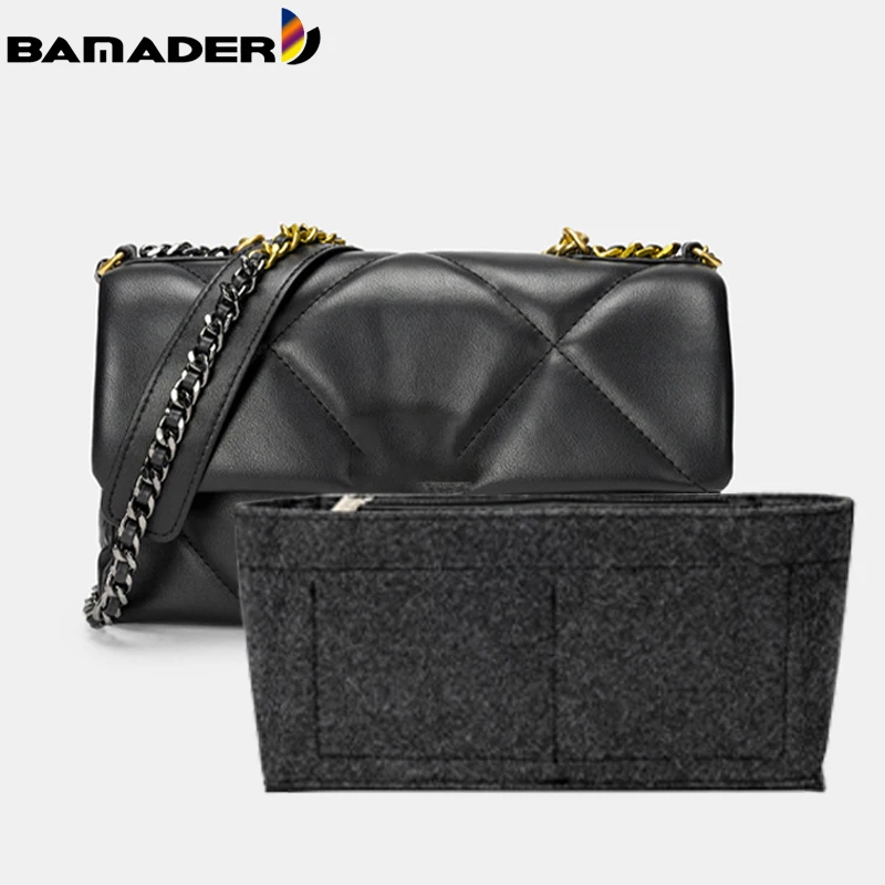 Bamander-Bolso de mano para mujer, organizador de maquillaje, forro de fieltro, organizador de viaje, portátil, para cosméticos, moldeador para recién nacido