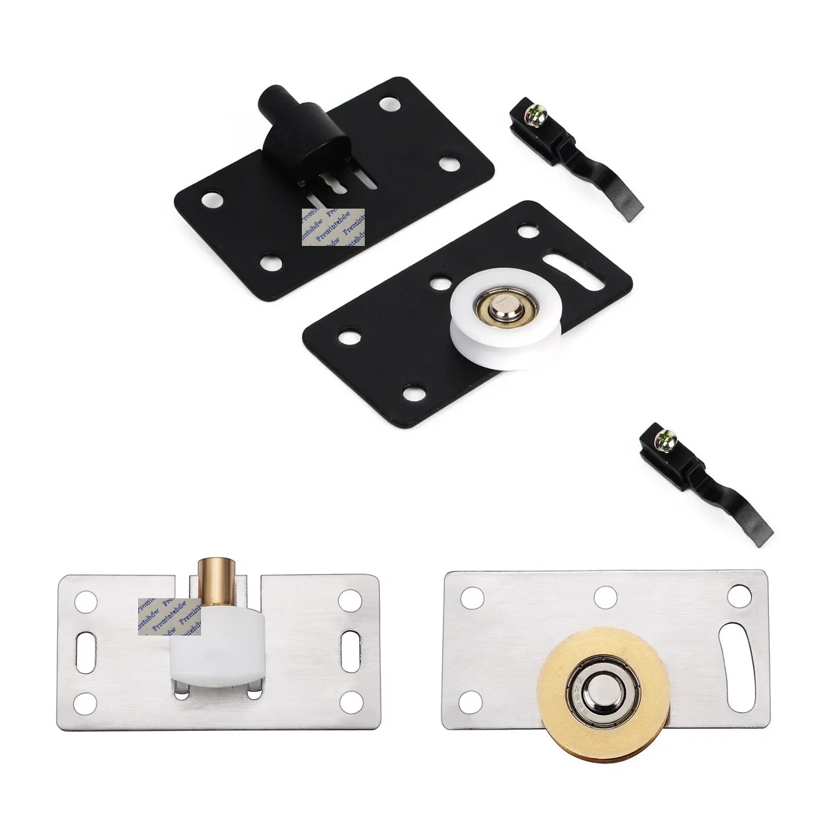 4 пары раздвижных дверей заднее крепление из нержавеющей стали матовый черный