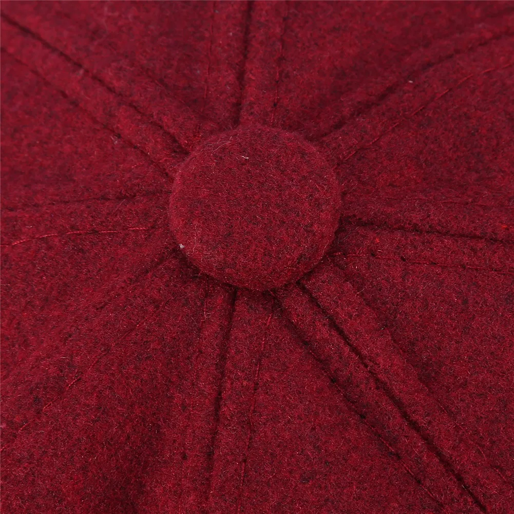 Puseky/Модная черная шапка, зимняя шапочка из хлопка, Женская кепка, Повседневная Уличная одежда, плоская кепка, элегантная однотонная Осенняя шапка