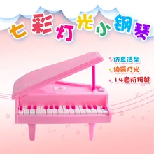 Детская маленькая пианино для начинающих, портативная 14 клавишная многофункциональная электронная клавиатура для девочек, музыкальная игрушка для младенцев
