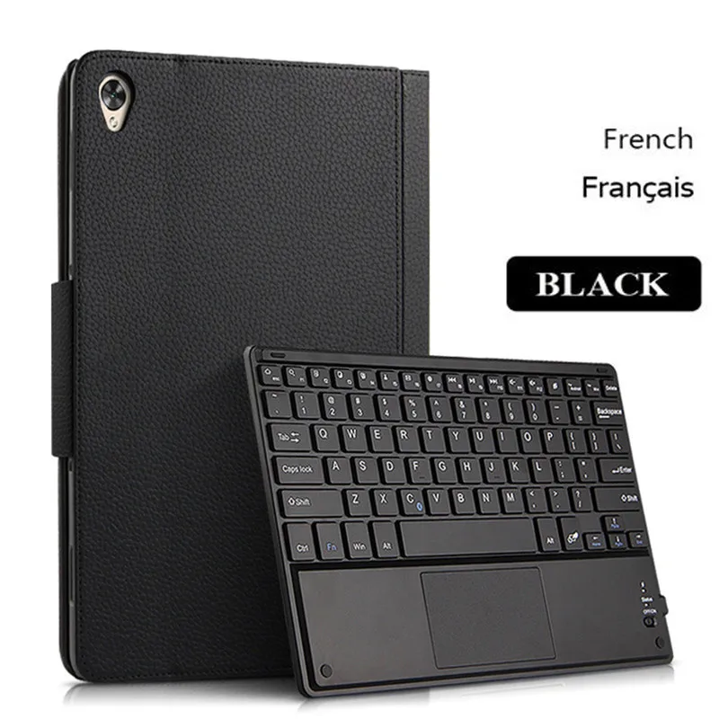 Чехол для huawei MediaPad M6 8,4 ''VRD-W09 VRD-AL00 Беспроводная Bluetooth Клавиатура Защитный чехол для планшета Многоязычный язык - Цвет: French Black