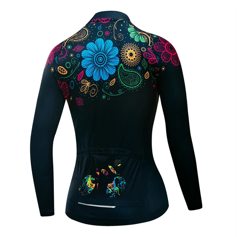 2022 New Design Women's Long Sleeve Cycling Jersey Colorful Mountain Bike Tops And Shirts Anti UV Bicycle Sportswear MTB Clothes 6
