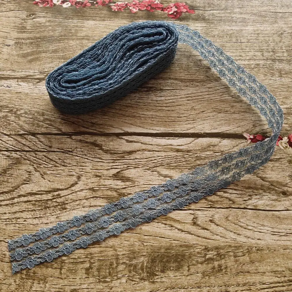 Лидер продаж! Бестселлер 10 ярдов Ширина 25 мм темно-серая кружевная лента кружево