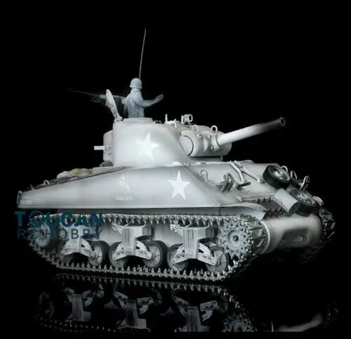 Henglong 1/16 масштаб FPV 6,0 Модернизированный M4A3 Шерман РТР rc Танк 3898 360 револьверная башня TH16222