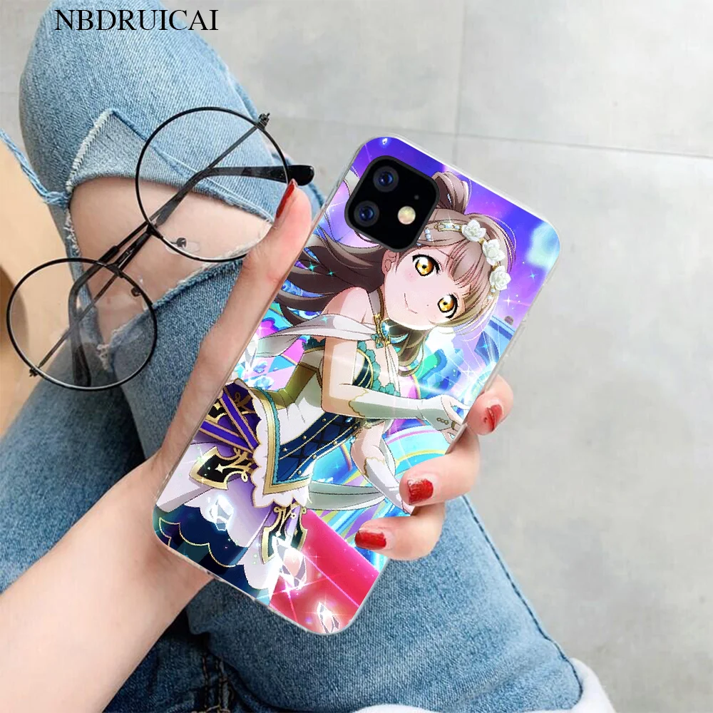 NBDRUICAI аниме красота Любовь Живая блестящая Милая телефонная Обложка для iPhone 11 pro XS